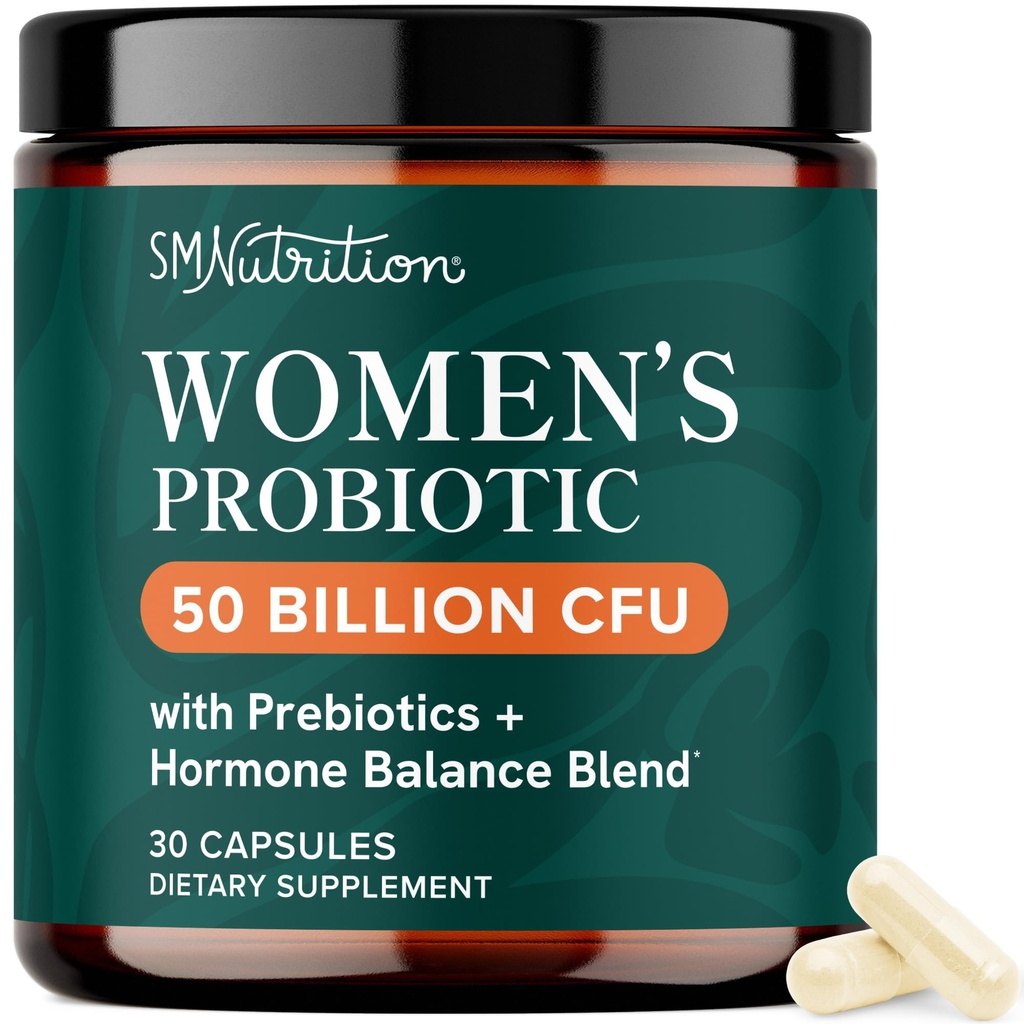 Kadınlar için Probiyotikler | Vaginal, pH Balance & Digestive Health Support | Prebiyotiks & Hormon Balance Mix | Raf Stable | Vegan, Gluten-Free | 30 Ctt