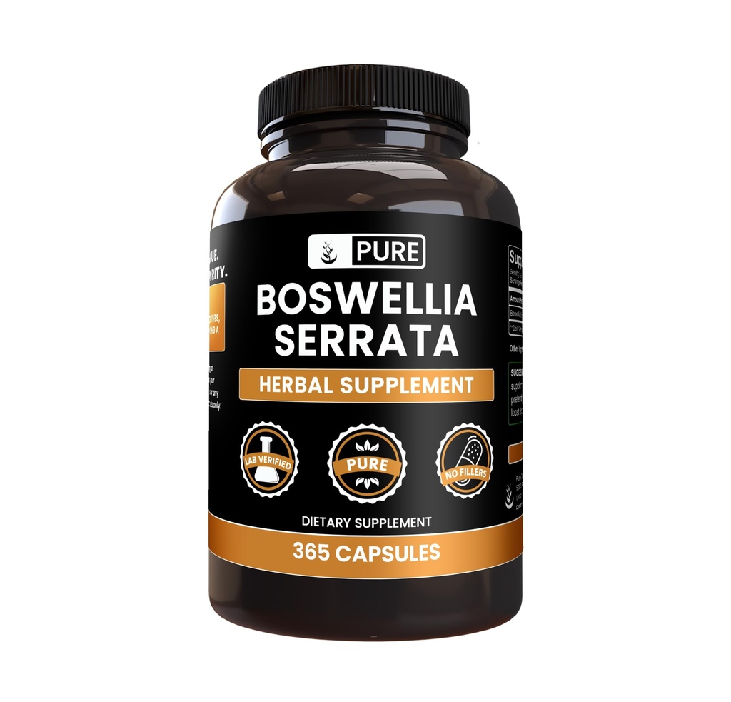 Saf Original Malzemeler Boswellia Serrata (365 Capsules) Magnezyum Or Rice Fillers, Her zaman Pure, Lab Onaylandı