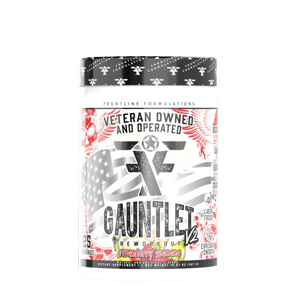 Gauntlet Pre-Workout Toz, Explosive Workouts, Laser Focus, Mid Stim, Amazing Flavor, Gazi Kendin ve Kontrollü, Ambalaj Vary (25 Hizmet, Strawberry Banana)