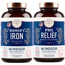 GDSOR BOTANICALS Iron Supplement ve PMS Relief Sche for Women
