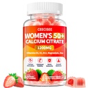 50+ Women's Calcium Citrate Gummies: Sugar Free 1200 mg Calcium Supplements for Women Plus Vitamin D3 K2 B12 B6 Magnesium Zinc - Vegan Calcium Gummy Support Immune Energy Health (60Count)