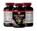 Gray hair reversal pills - GRAY HAIR REVERSE COMPLEX - Anti gray hair supplement, Barley Grass Juice Powder, Biotin, Horsetail Aerial Parts, L-Tyrosine, Hair growth vitamins 1 Bottle 60 Capsules