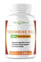 Yohimbine HCL Bark Ekstra Kuvvet 5 mg x 120ct Capsules Premium Fat Burner, Kilo kaybı, Appetite Control, Erkek Desteği, Enerji ve Daha Fazlası