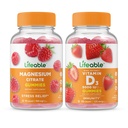 Lifeable Magnezyum + Vitamin D 5000 IU, Gummies Sche - Great Tasting, Vitamin Supplement, Gluten Free, GMO Free, Chewable Gummy Gummy