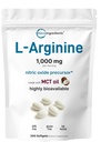 Mikro Malzemeler MCT Petrolü ile L-Arginine 1000 mg, 300 Softgels | Nitrik Çimento Precursor* for Men & Women | Ekstra Kuvvetli Asit Formula for Daily Wellness | Non-GMO, Gluten Free, No Soy