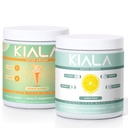 Kiala Nutrition Super Greens, Organic Greens Powder, Spirulina & Chlorella Superfood Powder, Sugar & Gluten Free Vegan, Spectra Blend, Orange Sherbet Lemon Drop 2 Pack