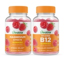 Lifeable Magnezyum + Vitamin B12, Gummies Sche - Great Tasting, Vitamin Supplement, Gluten Free, GMO Free, Chewable Gummy Gummy