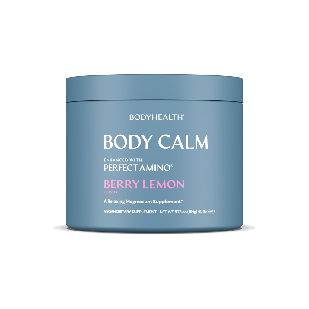 BodyHealth Body Calm PerfectAmino ile gelişmiştir, Erkekler ve Kadınlar için Yüksek Aromatik Supplement, Banyo için Magnezyum Toz, Berry Limon (40 Hizmet)