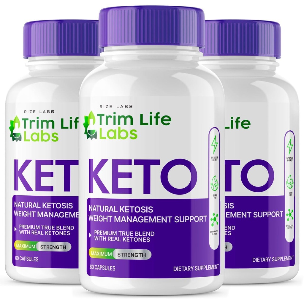 Laboratuvarları - - Trim Life Labs Keto Capsules - Kilo Kaybı Pills - En Güçlü Formula, Keto+ACV Supplement (180 Capsules)