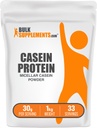 BulkSupplements.com Casein Protein Toz - Micellar Casein Toz, Slow Digesting Protein - Unflavored & Gluten Free, 30g per Service, 1kg (2.2 lbs) (Paket of 1)