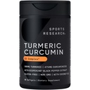 Spor Araştırmaları Turmeric Curcumin C3 Kompleksi 500 mg, Daha İyi Aborpsiyon için geliştirilmiş ve Siyah Pepper ve Organik Buhar Petrolü; Non-GMO ve Gluten Free - Standardized 95 Curcuminoids (60 Count Softgels)