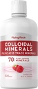 Piping Rock Colloidal Mineraller Sıvı | 32 fl oz | Fulvic Acid | 70 Plant Derived Trace Minerals | Raspberry Flavor | Vegetarian, Non-GMO, Gluten Free Supplement Supplement