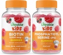 Lifeable Biotin Kids + Phosphatidylserine (PS) Kids, Gummies Sche - Great Tasting, Vitamin Supplement, Gluten Free, GMO Free, Chewable Gummy