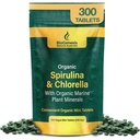 Biogenesis Organik Spirulina, Chlorella & Marine Plant Minerals – 300 Kont (200 mg) | Avustralya Grown Algae Superfood | Destek Enerji & Immunity | Vegan Mini Tabletler
