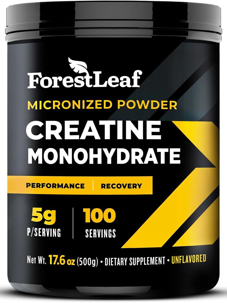 OrmanLeaf Micronized Tinatine Monohidrat Toz - Kas Büyüme ve Güçlü - Kadınlar ve Erkekler için Sessizce Kreatin - 100 Hizmet