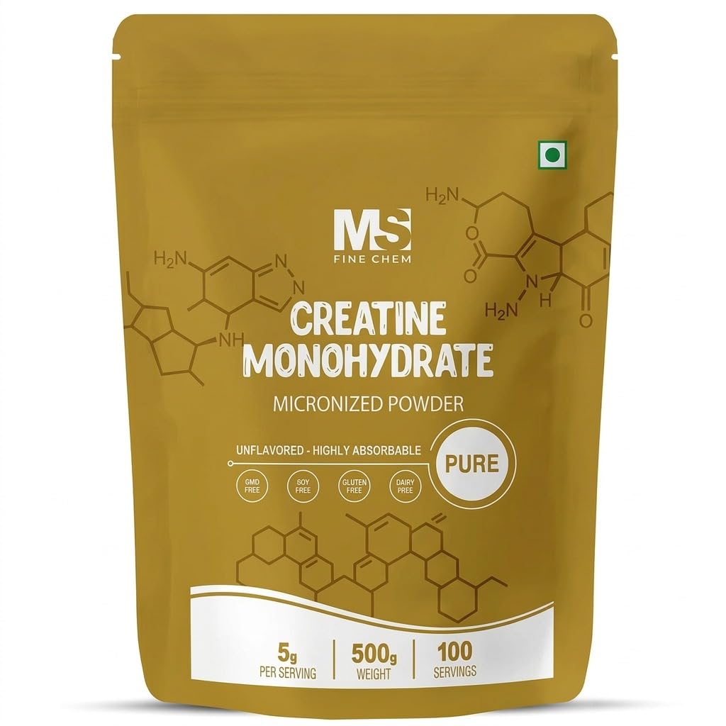 Instant Kretine Monohidrat Toz 500 Grams (1.1 Lb), 5000mg Per Serv, Micronized Kretine Toz, Unflavored, Pure, No Filler, Keto & Vegan, Easy Dissolve Pre Workout for Women and Men