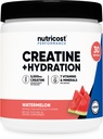 Nutricost Kretine Monohidrat + Hydration Watermelon Flavored (30 Hizmet) - 7 Vitamin & Minerals, 5000 mg of Kretine Per