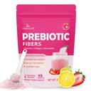 Daily Fiber Supplement for Women & Men, Fiber Powder with Probiotics, Collagen & Electrolytes- Supports Digestive & Gut Health, Bloating Relief | Sugar Free, Strawberry Lemon Flavor, 15 Servings