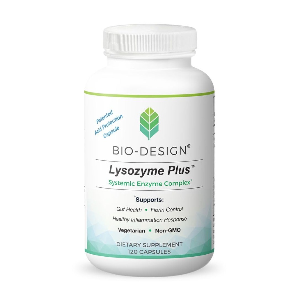 Lysozyme Plus Systemic Enzyme Kompleksi - Broad Spectrum & Highly Active Vegetarian Enzymes - Supports Gut Health, Fibrin & Inflammation Control - 120 Capsules