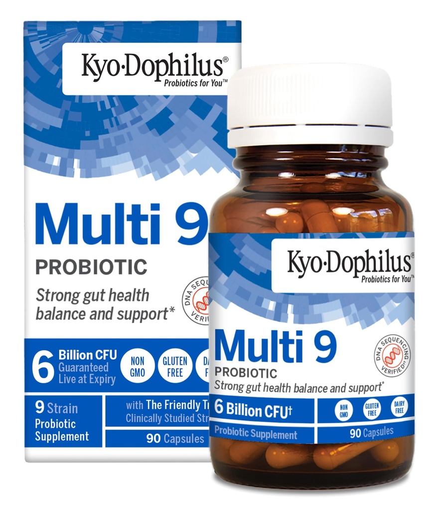 Kyolic Kyo-Dofilius Multi 9 Probiyotik, Güçlü Gut Health Balance ve Destek*, 90 Capsules