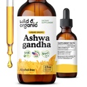Wild & Organic Ashwagandha Liquid Drops - Calming Ashwagandha Root Extract for Relaxation - 1-Month Supply - Herbal Supplements for Women and Men - Vegan, Sugar & Alkol-Free Tincture - 2 fl oz
