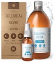 Premium Colloidal Silver ● Optimal Concentration Formula, Smaller Parçacıklar, Daha İyi Sonuçlar ● Laboratuvar Onaylı ● Sıvı Gümüş Avrupa'da Yapılmış ve Ebook (34 fl oz)
