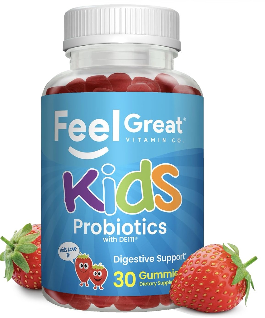 Büyük USDA Organik Çocuk Probiyotikleri Gummies | Digestive Health & Immune Support | Plant Based Probiyotik & Prebiyotik for Kids | Count 30 Count