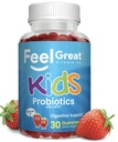 Büyük USDA Organik Çocuk Probiyotikleri Gummies | Digestive Health & Immune Support | Plant Based Probiyotik & Prebiyotik for Kids | Count 30 Count