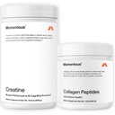 Momentous Kretine Monohidrat Toz & Grass-Fed Collagen, Toz Stack - Güçlü, Lean Muscle, & Recovery - FORTIGEL & Vitamin C for Hair, Skin, Nails, & Ortak Sağlık Desteği