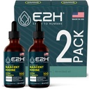E2H Vegan Sıvı Iodine - Tiroid Desteği ve Bilişsel Fonksiyonl - Metabolizma ve Enerji Seviyelerinizi Güçlendirmek - Vegan - Non-GMO (2 Şişe)