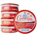 Cannadips - Beyin Yakıt Çeşitli Paketi - Nootropic Caffeine Pouches - 50 mg Lion's Mane, 100 mg Caffeine, 50 mg L-Theanine, No Sugar - Clean Energy Brain Yakıt for Cognitive Performance, Made in USA (5-PACK)