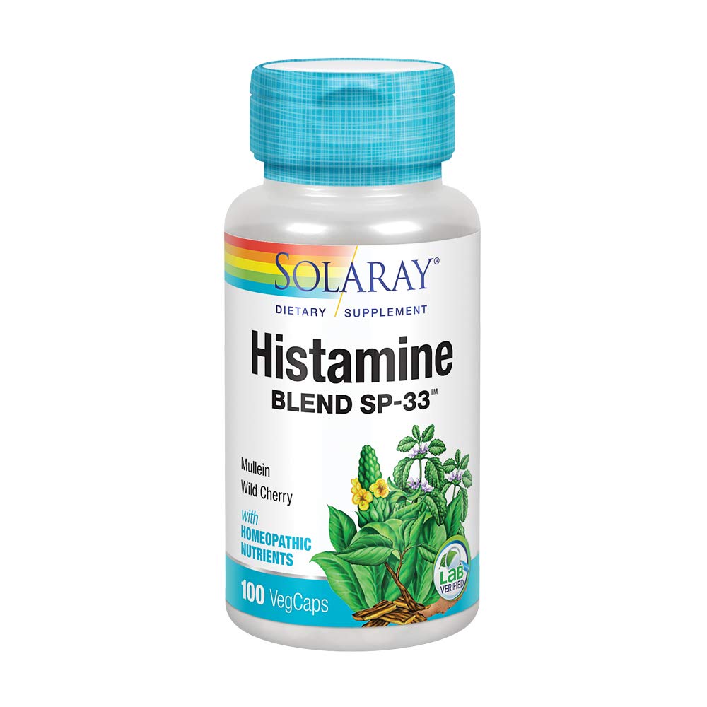 SOLARAY Histamine Mod SP-33 | Herbal Mix with Cell Salt Nutrients for Health Histamine Response Support | Non-GMO & Vegan | 100 VegCaps | 50 Hizmet