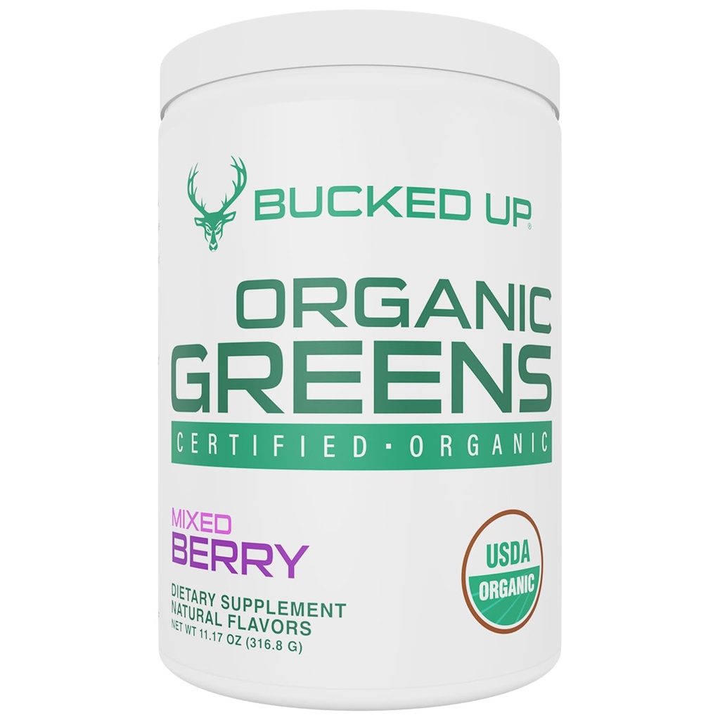 Greens Superfood Toz Karma Berry | 8 En Temel Karma Yeşiller | Onaylanmış 100% Organik | Chlorella, Spinach, Kale, Spirulina, Alfalfa, Broccoli, Buğday Grass, & Barley Grass | 30 SERV | 11.17 OZ