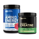 Optimum Beslenme Enerji - Yeşil Çay ile Çalışmak, BCAA, Amino Asits & Micronized Kreatin Monohidrat Toz, Unflavored, Keto Friendly, 60 Hizmet