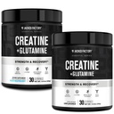 Jacked Factory Tinatine + Glutamine - L-Glutamine ile Kas Kurtarma, Kas Büyüme, Artan Güçlü (30 Hizmet, Unflavored & 30 Hizmet, Blue Raspberry)