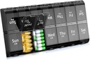 XL Large Weekly Pill Organizer 2 Times a Day, Ekstra Büyük 7 Gün Pill Box Am Pm, Daily Pill Case Medicine Organizer 14 Karşılaştırmalı, Day Night Pill Container for Fish Oils, Vitamin, Supplement, Supplement