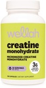 Wellah Kretine Monohidrat Capsules (3000 mg) 120 Capsules - Micronized Kreta, 30 Hizmet