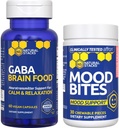 NATURAL STACKS Mood Bites + GABA Brain Food Bundle - Supports Relaxation and Improved Mood* - 90 Total Pieces