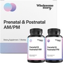 Premium Bio, DHA, Folate & Iron ile Kadınlar için Prenatal & Postnatal Vitaminler | Hamile ve Emzirme Kadınlar için Temel Vitaminlerin% 100 | 2 Şişeler AM & PM Dos 30 Day Supply