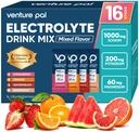 Venture Pal High sodyum Sugar Free Electrolytes Toz Packet - Hydration Packets with Vitamin, sodyum & P properties | Zero Calories | Vegan, Keto & Paleo Friendly Electrolyte Drink Mix - 16 Sticks