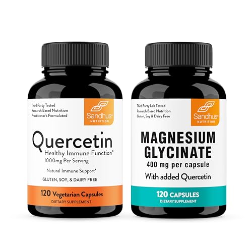 Sandhu'nun Quercetin & Glycinate Komplek Kapsülleri | Destekler Immune, Kas Health & Quality Sleep