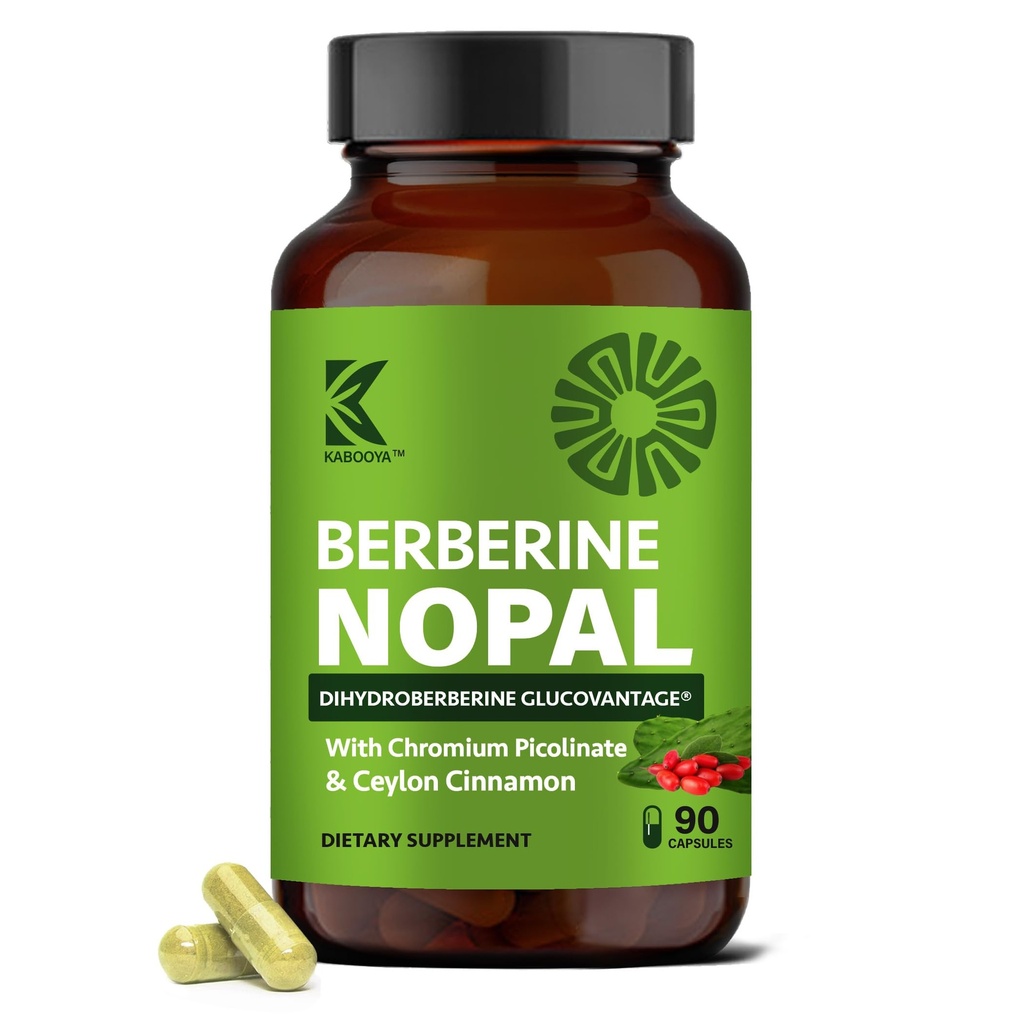 Berberine Nopal Supplement – Dual-Action Blood Sugar & Metabolic Support with Dihydroberberine (GlucoVantage®) & Nopal (Prickly Pear) – Ceylon Cinnamon, Gurmar (Gymnema) & Chromium – 90 Capsules