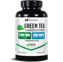 Healthfare Green Tea Extract Pills 2100 mg | Full Standardized with EGCG & Polyols | 200 Vegan Capsules | Ekstra Kuvvet Antioksit Desteği | Non-GMO, Gluten-Free | Made in USA