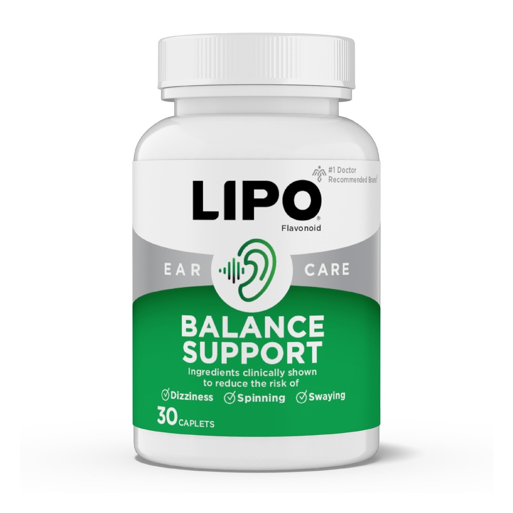 Lipo-Flavono Balance Support Supplement - İç Kulak Sağlığı ve Vertigo Relief with Ginkgo Biloba, Bioflavonoyaks, & B Vitamins - Dizziness, Spinning, & Swaying - 30-Count