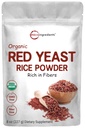 Mikro Malzemeler Organik Kırmızı Yeast Rice Toz, 8 Ounce (1 Yıl Supply), Non-GMO, Vegan Dostu Dostu Dostu