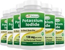 Hizmet başına en iyi Doğal Potasyum Iodide 130 mg - Diyet Supplement, 90 Tabletler (6)