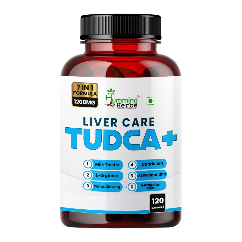 Herbs TUDCA Supplement 7in1 Kompleks with Milk Thistle, L-Arginine, Ashwagandha, Dandelion, Astragalus Root 120 Capsules