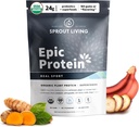 Sprout Living, Epic Protein, Plantive Protein & Superfoods Toz, Real Sport | 24 Grams Organik Protein Toz, Kurtarma, Vegan, Süt, Non-GMO, Gluten Free, Low Sugar (1 Pound, 12 Hizmet)