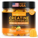 Men & Women 5000 mg için İçsel Kreatin Monohidrat Gummies, 3. Parti Test Edildi, Kas Büyüme, Güçlü ve Enerji Desteği, Şeker Ücretsiz, Vegan, 120 Kont, Mango Tutkulu