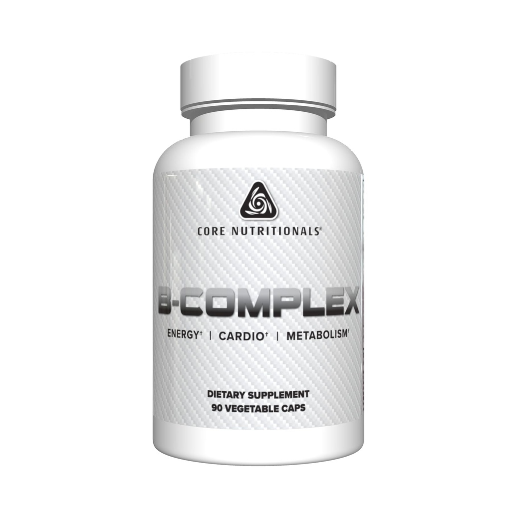 Core Nutritionals B Complex | All Essential 8 B Vitamins | for Energy Metabolism | Supports Cognition, Mood, & Overall Well-Being | 90 Vegetable Capsules